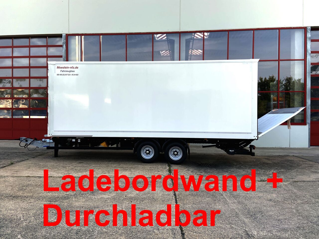 Möslein TKO105 D-L 7 m Tandem Koffer, Ladebordwand 1,5 t + DurchladbarNeufahrzeug --